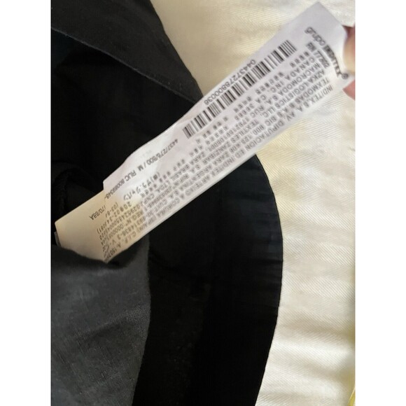 Zara‎ Draped Linen Blend Mini Dress Black, Backless, SZ M Excellent Condition - Picture 11 of 12